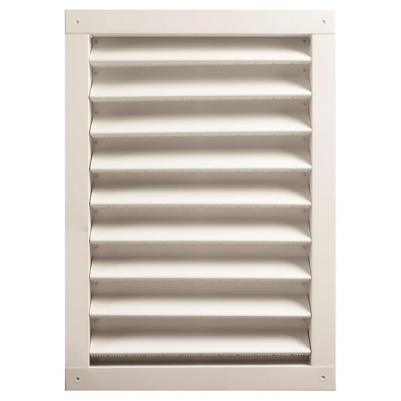 GAF 14 in. x 24 in. Aluminum Wall Louver Static Vent – Durable One-Piece Construction, White Finish, for Attic Intake/Exhaust, Flush or Recessed Installation - DA1424W 14x24 Inch (Pack of 1)