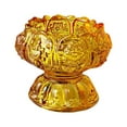 thumbnail image 2 of Candelabro de loto de cristal para dormitorio, salón, mesa de boda, centro de mesa decorativo Amarillo, 2 of 5