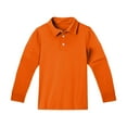 thumbnail image 5 of LTTVQM Saffron Girls Uniform Tops Long Sleeve Top Casual Button Down Uniform Shirts 2025 New with Collar Golf Polo Shirts Lightweight Blouse Saffron 3-4 Years, 5 of 6