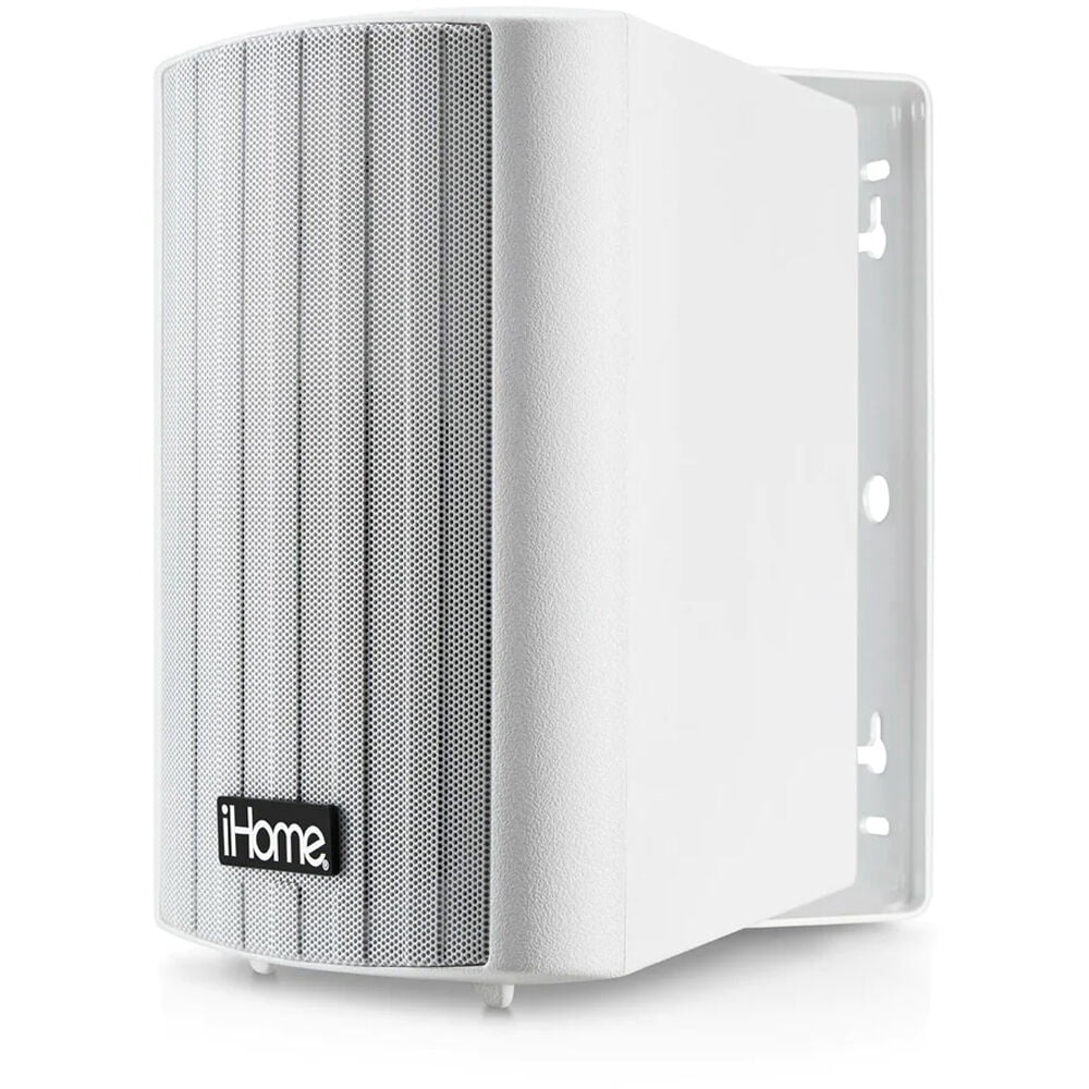 iHome IHSI-W400BT-PR-WHT Weatherproof Bluetooth 100Watt Pair of Speakers, White