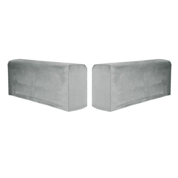 Housse d'Accoudoir de Sofa 2 Polyester Couleur Unie Housse de Fauteuil Amovible Couleur Unie Accoudoir, Gris