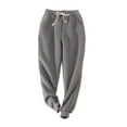 thumbnail image 1 of Sonducket Manténgase abrigado con estilo en invierno Pantalones deportivos de felpa gruesos Pantalones casuales cálidos de invierno elegantes y Prendas para la parte inferior del cuerpo gris oscuro l, 1 of 6