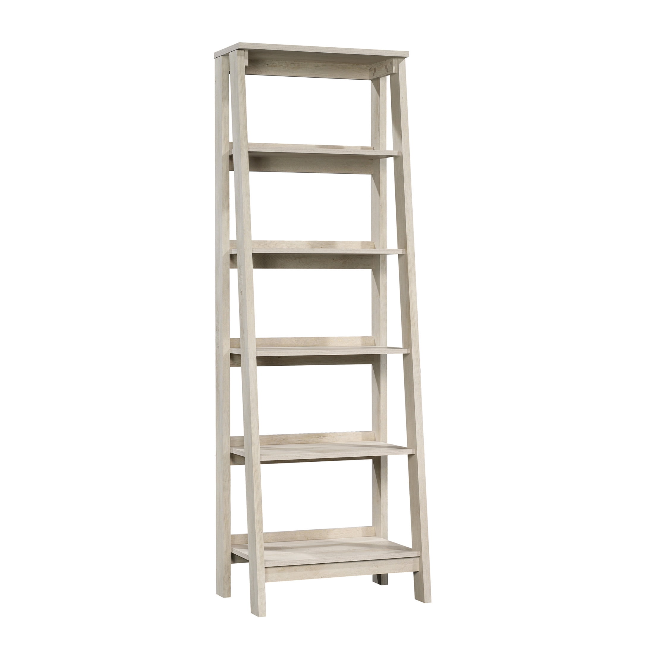 Sauder Trestle 5-Shelf Bookcase, Chalked Chestnut Finish