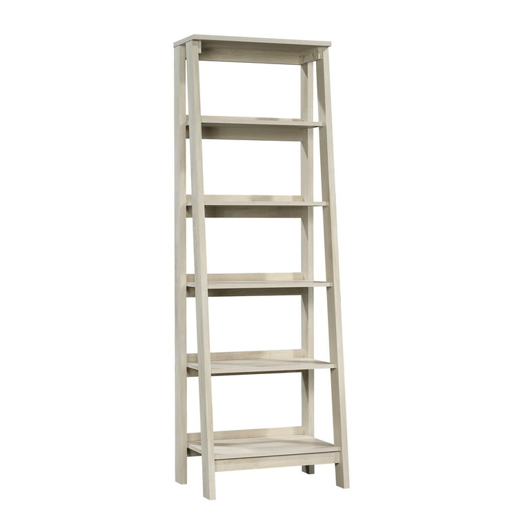 White Shelf / 丸窓 Sauder Trestle 5-Shelf Bookcase, Chalked Chestnut Finish - Walmart.com