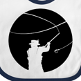 thumbnail image 4 of Inktastic Fly Fishing Silhouette Boys or Girls Baby Bib, 4 of 4