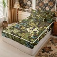 thumbnail image 3 of Manfei Cottagecore Blossom Zipper Full Size Comforter Sets with Fitted Sheet and 2 Pillowcases,Vintage Flowers Zipper Bedding Set,Reversible, 3 of 7
