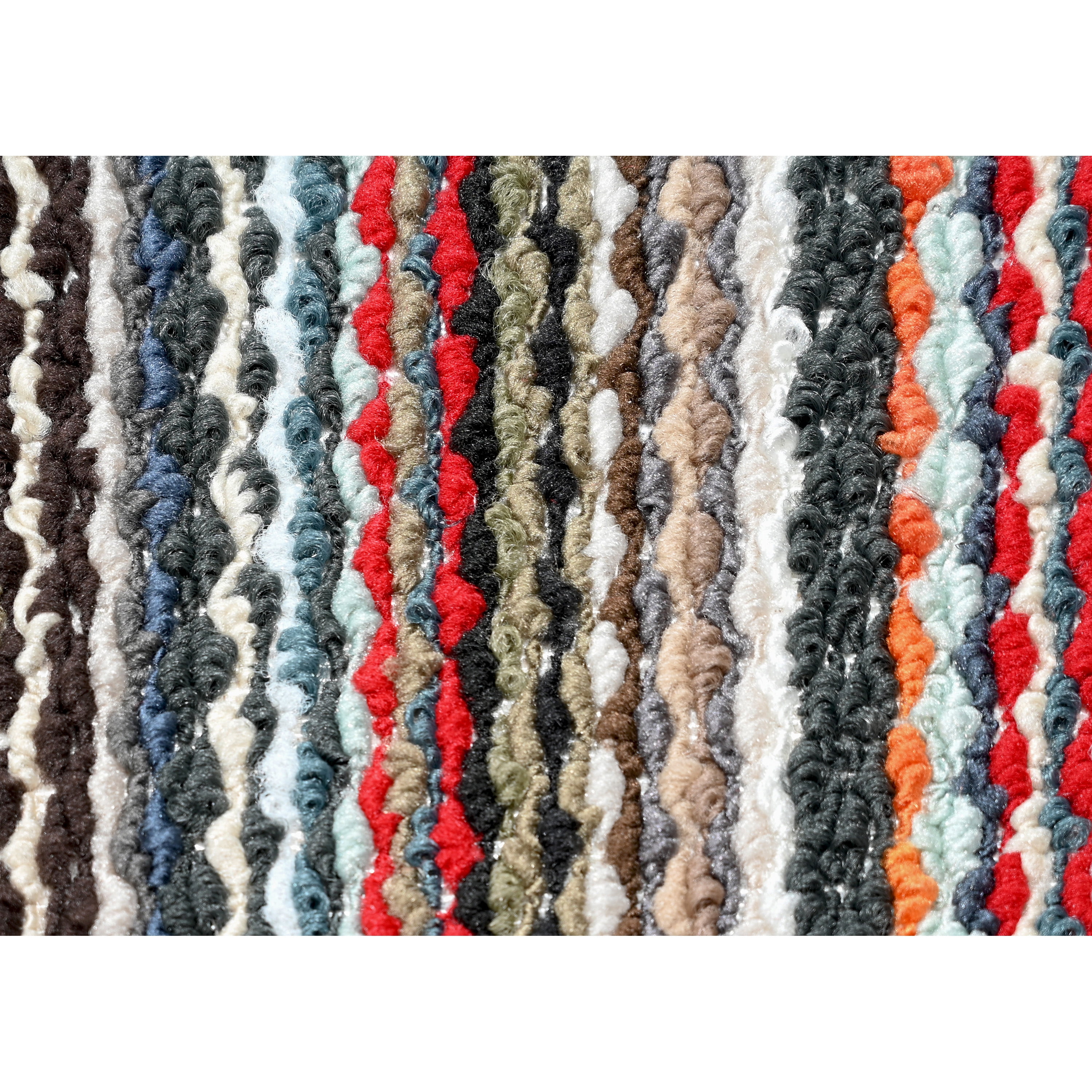 Mainstays Carnival Stripe Polypropylene Assorted Multi Colors Indoor Area Rug, 18" x 30"