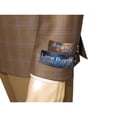 thumbnail image 4 of Men's Mono Double Breasted Blazer Super 180s Wool 1523-03 Brown Blue Plaid, 4 of 6