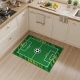 thumbnail image 2 of ODIKA 3'x5' Washable Accent Rug Pet Friendly, Non-Shedding Mat Soccer Centered Field Border Aglity Theme Decorations Motif Bold for Bedside, Nursery Room, 2 of 7