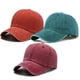 thumbnail image 1 of Gorra de béisbol con visera solar para mujer, de mezclilla lavada en la calle, de color sólido, personalizada, para hombre, 3 piezas, 1 of 6