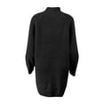 thumbnail image 6 of Women's Fall Winter Oversize Pullover High Neck Loose Fit Long Sleeve Sweater Dress, Casual Knit Dress for Women, Warm and Comfortable Everyday Wear,Black,L, 6 of 8