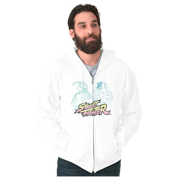 Street Fighter Cammy Chun-Li Gamer Zip Up Hoodie Men's Women's Brisco Brands M