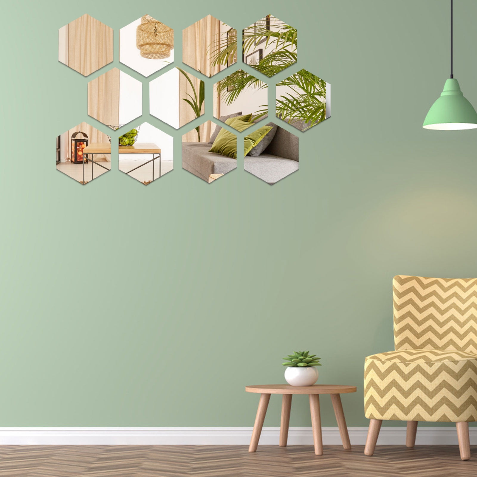 Wall Sticker Mirror Flower Wall Art Sofa Mural Acrylic Home Decoration