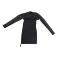 thumbnail image 3 of Ropa femenina a escala 1/6 para figura de acción de 12 pulgadas, traje de manga larga, cuello redondo, vestido ajustado, ropa de moda coleccionable Negro, 3 of 10