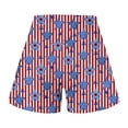 thumbnail image 5 of Odeerbi 4th of July Patriotic Shorts for Women 2025 Casual Printed Loose Drawstring Shorts with Pockets Red, 5 of 5