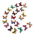thumbnail image 2 of 100 Pieces DIY Mix Color Painted Retro Butterfly Button For Coat Pants Cap Decoration, 2 of 10