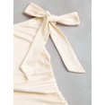 thumbnail image 3 of Women's Asymmetrical One Shoulder Mini Dress Ruched Bodycon Tiered Ruffle Hem Party, 3 of 6