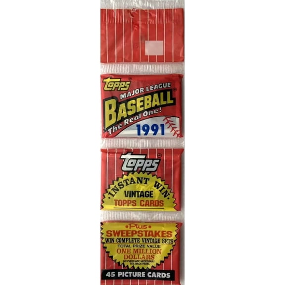 1991 Topps 40th Anniversary Baseball Card Factory Sealed Rack Pack (Includes 45 Trading Cards)