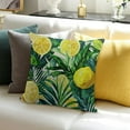 thumbnail image 3 of FCXZI Farmhouse Decoration Throw Pillow Cover, Lemons Pillow Cover , Flowers and Tropical Leaves Pillowcase Summer Outdoor Cushion Covers for Bed, Living Room, Couch 18x18in, 3 of 5