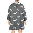thumbnail image 2 of Dachshund Wearable Oversized Blanket,Wearable Blanket Hoodie for Adults,Cozy Hooded Blankets with Super Pockets,Super Warm Fuzzy Pullover for Women & Men, 2 of 6