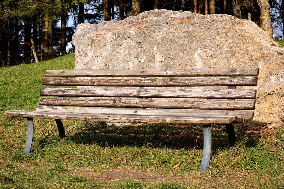 Rest Bank Resting Place Out Seat Nature Bench-20 Inch By ...