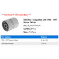 thumbnail image 2 of Oil Filter - Compatible with 1995 - 1997 Nissan Pickup 1996, 2 of 2