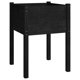 thumbnail image 3 of Jardinera VidaXL de madera maciza negra de pino 50 x 50 x 70 cm, 3 of 9