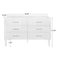 thumbnail image 6 of Fluted 6 Drawers Dresser, Wide Modern Chest of Drawers, 6 Drawer Double Dresser, 6 of 12