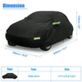 thumbnail image 6 of Unique Bargains Waterproof Car Cover 210Dpu Cover All Weather Full Car Cover with Door Zipper for Outdoor Windproof Sun Rain Protection Black for Volkswagen New Beetle 1998-2019 (Thin Style), 6 of 7