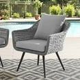 thumbnail image 2 of Modway Endeavor Fauteuil de Patio Moderne en Rotin avec Accoudoirs, Fini Gris, 2 of 5