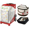 Zuca Sport Sweet Pastels Bag & Red Frame, Gift Lunchbox + Pouch (Ltd. Ed.)
