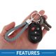 thumbnail image 4 of Llavero de Coche Único Bargains Llavero Universal con Anillo para Llaves de Fob para el Hogar Aleación de Zinc Tono Plateado Gris 2Pcs, 4 of 6