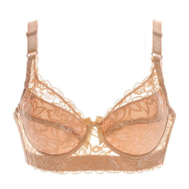 Ropa interior fina de copa completa, sujetador pequeño de talla grande, sujetador de encaje ajustable sin aros para mujer, cubierta de pecho, sujetadores de encaje de talla grande Deng Xun unisex