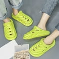 thumbnail image 5 of GPOECD Breathable Indoor Outdoor Clogs for Men Wide Design Soft Sole Comfortable Slippers for Men with Arch Support ZZ01_Green，41, 5 of 7