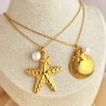 thumbnail image 3 of Shell Necklace For Women Scallop Conch Chains Necklace Pearl Starfish Necklace 14K Gold Plated Ocean Sea Shell Choker Beach Surfer Jewelry Summer Gifts, 3 of 7