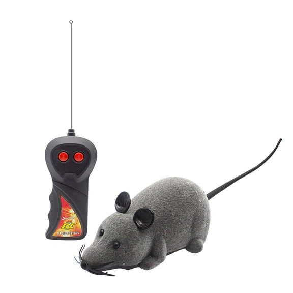 Meggemo Remote Control Pet Mouse Toy Interactive Electronic Toy for Dogs Cats Auto Moving Design Encourages Chase Play Relieves Boredom Indoor Entertainment