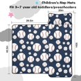 thumbnail image 5 of Baseballs Blue Pattern Teens Toddler Nap Mat with Pillow, Sleeping Mat Bag for Preschool Daycare 50"x20", 5 of 6