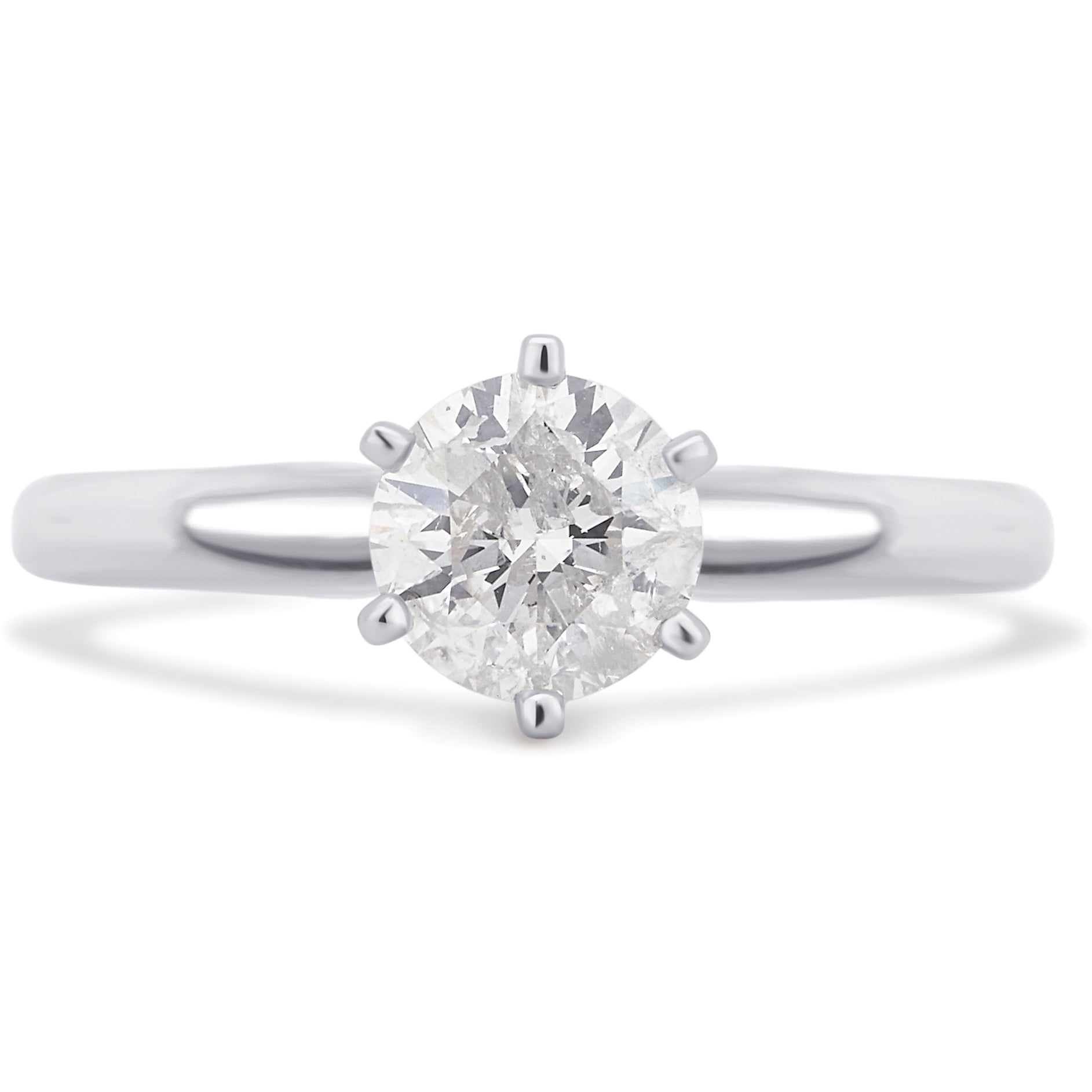 3/4 Carat T.W. Round Diamond 14K White Gold Solitaire Engagement Ring