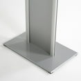 thumbnail image 3 of M&T Displays Tempered Clear Glass Podium with Aluminum Front Panel Silver Aluminum Body and Base 43.9 Inch Height Floor Standing Lectern Pulpit Desk, 3 of 8