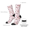 thumbnail image 4 of Logiee Valentine's Day Print Adult Socks for Men & Women,Calf Socks, Ankle Socks,Boots Socks,Breathable Casual Sock,Unisex Crew Socks, 4 of 6
