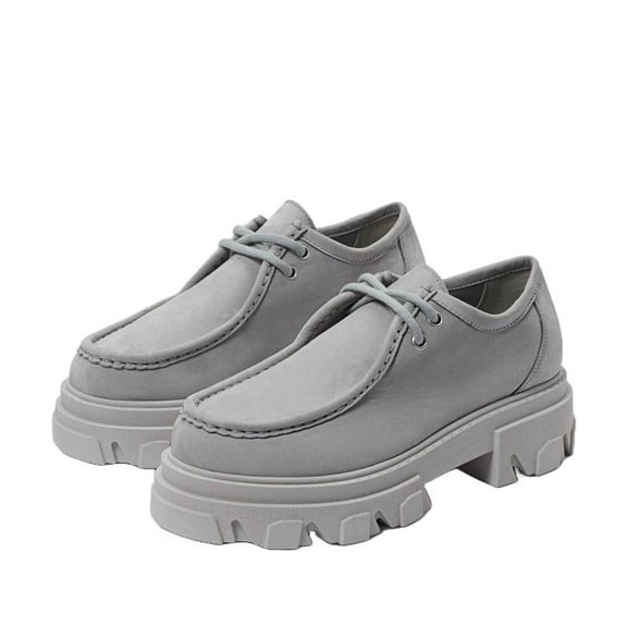 Sam Edelman Danice Alloy Light Grey Chunky Block Heel Lug Sole Slip On Loafers (Alloy Green, 5)