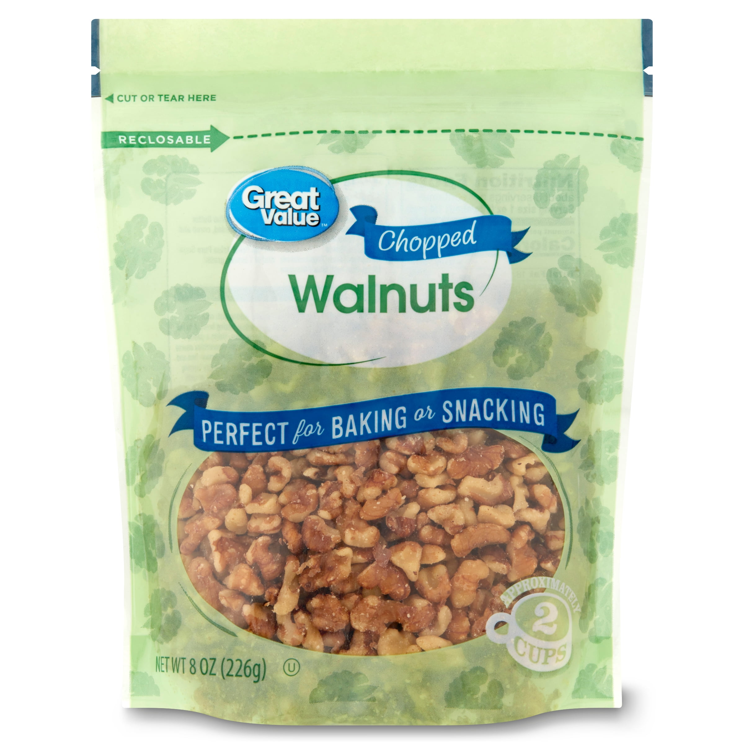 Great Value Chopped Walnuts, 8 oz