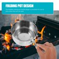 thumbnail image 2 of 1 Set Camping Cookware Portable Outdoor Picnic Stainless Steel Pot Frying Pan, 2 of 8