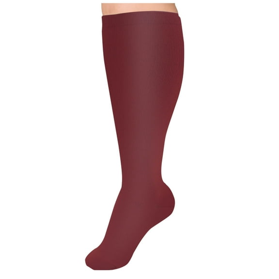 LNWUY Compression Socks for Women Men Support Circulation Running, Athletic Sports Socks for Travel, Flight Red XXL