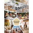 thumbnail image 6 of Video Game Tablecloth Rectangle Table Cloths 54x108, Waterproof Tablecloth Outdoor Table Cloth, Black White Game Controller Monochrome Washable Table Cover for Kitchen Dinning Party, 6 of 8