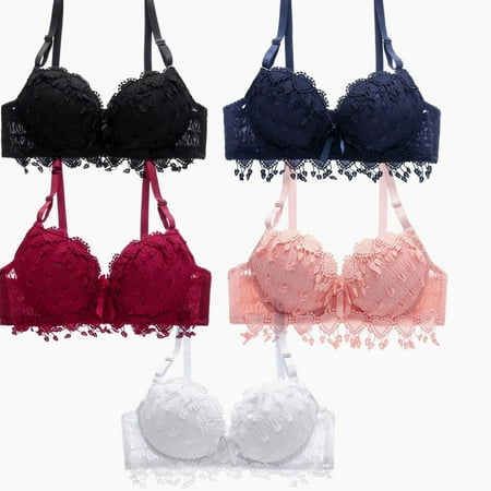 

Women s Push Up Bra Lace Underwire Bra Plunge Comfort Lightly Padded 5 Pack