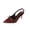 Wine, variant on Womens Bow Slingback Heels Low Kitten Heel Pumps Closed Pointed Toe Party Wedding Dress Shoes