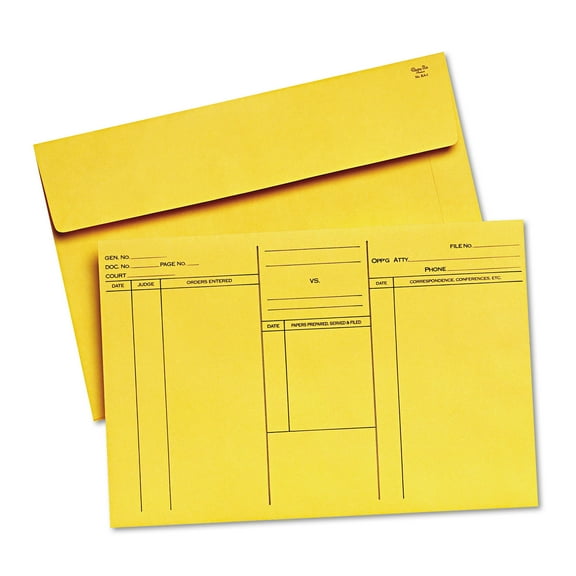 Quality Park Attorney's File Style Fold Flap Envelope - 14.75" X 10" - 100 / Box - Cameo Buff (89701_40_2)