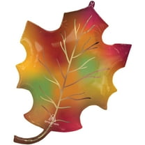 39 inch Anagram Happy Fall Leaf Foil Mylar Balloon - Party Supplies Decorations