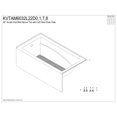 thumbnail image 4 of Kingston Brass KVTAM6032L22D0 60-Inch Acrylic Rectangular 3-Wall Anti-Skid Alcove Tub Combo with Tub Door (Left Hand Drain) in White/Matte Black, 4 of 9